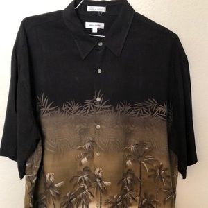 Men island shirt shot sleeve